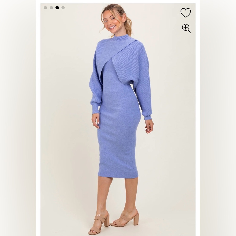 HYFVE • Women’s Periwinkle Bodycon Dress And Sweater Set Large NWT - Picture 2 of 4
